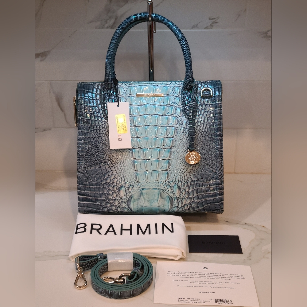 NWT Brahmin Small Caroline Spearmint Ombre Melbourne - Picture 9 of 14